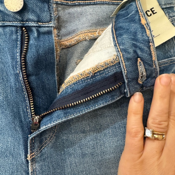 NWT | L' agence Ruth Straight Leg high rise fray hem jeans | SZ 26 | Designer - Picture 8 of 13